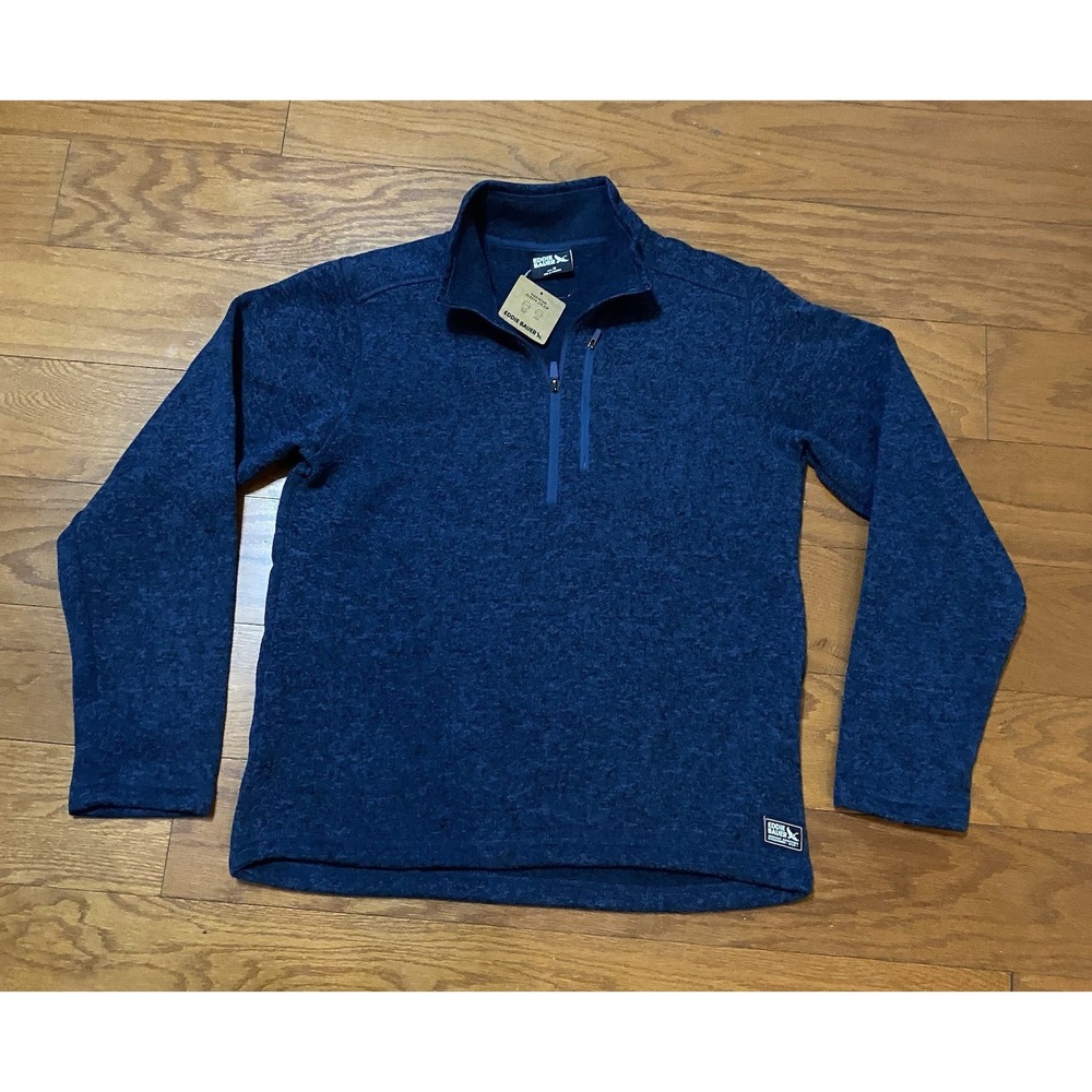 Eddie Bauer Radiator Fleece Quarter Zip Pullover Men's Size Medium Blue New! $74